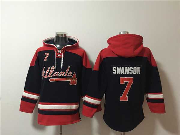 Atlanta Braves #7 Dansby Swanson Navy Red Ageless Must-Have Lace-Up Pullover Hoodie,We sell and wholesale Atlanta Braves #7 Dansby Swanson Navy Red Ageless Must-Have Lace-Up Pullover Hoodie on line form chian!